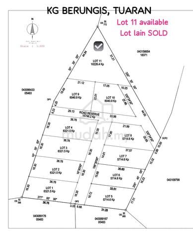 Lot tanah Kg Berungis, Tuaran NT pecah geran 1