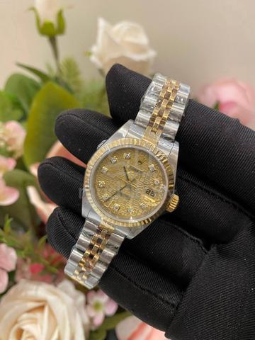 2005 Rolex Lady Datejust 26 Half 18k 750 Yellow - photo 3 of 6