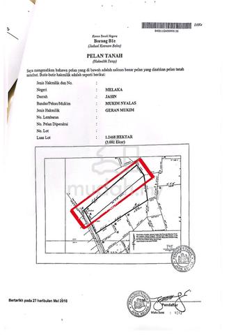 ROADSIDE FREEHOLD Oil Palm Land Asahan Nyalas Gemencheh Batang Tangkak 1