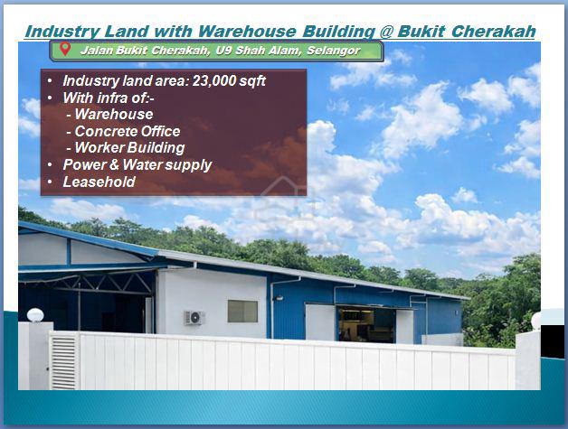 Industry Land with Warehouse Building Jalan Bukit Cherakah For Sale 1
