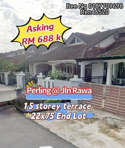 Taman Perling Jalan Rawa 1.5 Storey Terrace End Lot Near Bukit Indah 1