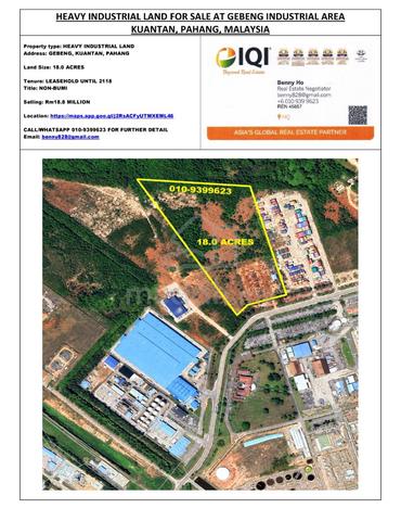 Heavy Industrial Land For Sale at Gebeng Kuantan Pahang 1