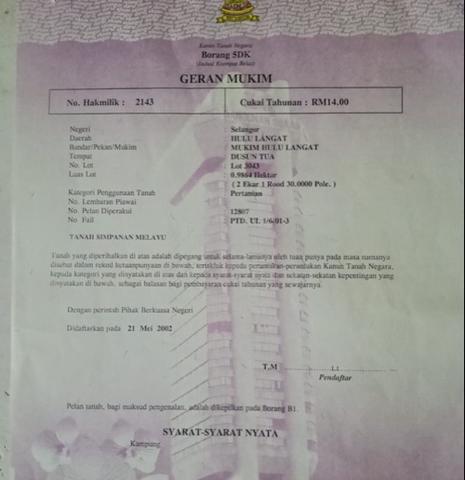 tanah 2 ekar untuk dijual 1