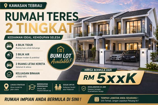 Rumah teres 2 tingkat baru 1