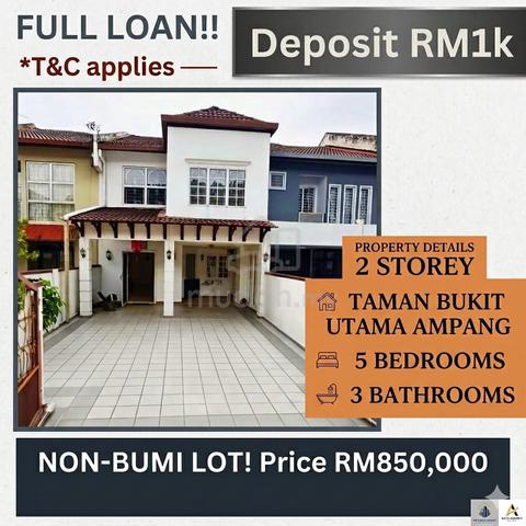 Nonbumi 2 Storey terrace house unit Taman Bukit Utama, Ampang For Sale 1