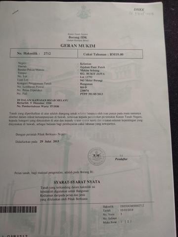 tanah untuk di jual selising 1