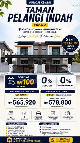 Taman Pelangi Indah Kg Koh Sitiawan Manjung Perak Semi D 2 Tingkat 1