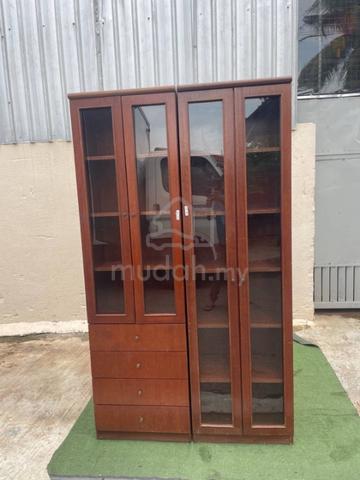 PK094 Almari Pameran Hiasan 4 Glass Doors Display - Furniture ...