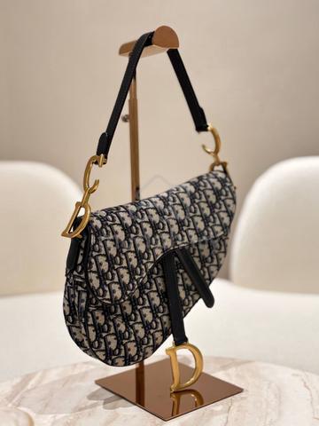 Christian Dior Medium Saddle Blue Dior Oblique - photo 2 of 4