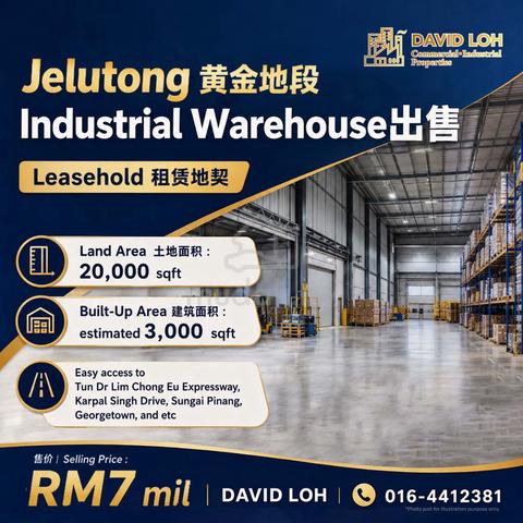 Jelutong, Penang – Industrial Warehouse For Sale 1
