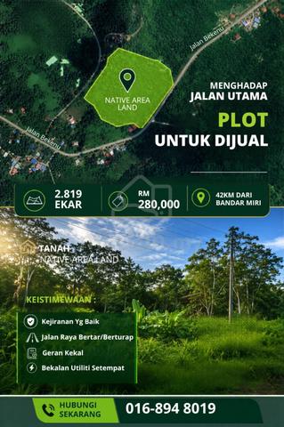 TANAH NAL MENGHADAP JALAN UTAMA UNTUK DIJUAL Di SIBUTI BEKENU 1
