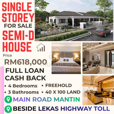 MANIN MAIN ROAD π―β
LEKAS HIGHWAY SEMI-D & DOUBLE STOREY Full LOAN 1