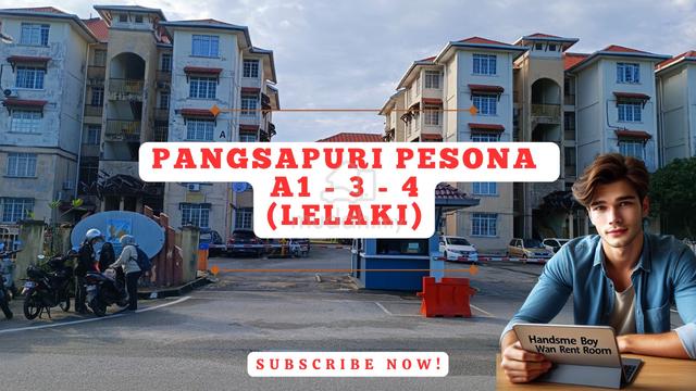 bilik sewa lelaki apartment pesona 1