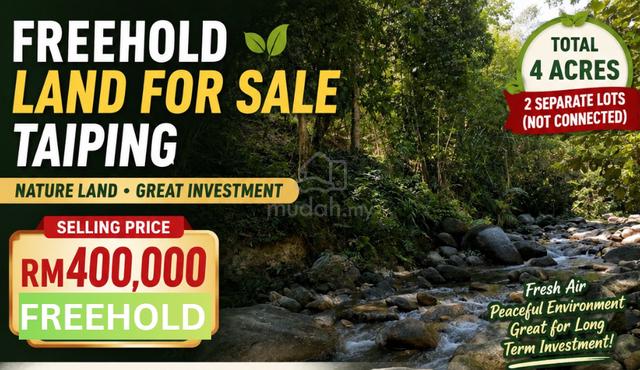 Nature Lover's Investment Opportunity Taiping Freehold Land For Sale 1