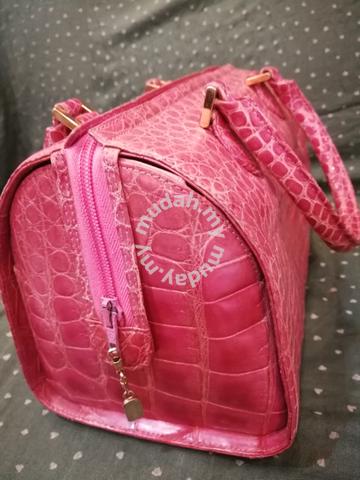 VINTAGE SANTANGELO Aldo Crocodile Bag Pink Bags Wallets for