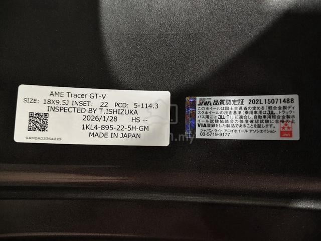 AME Tracer GT-V (Made in Japan) 18x9.5j Et22 - photo 3 of 6