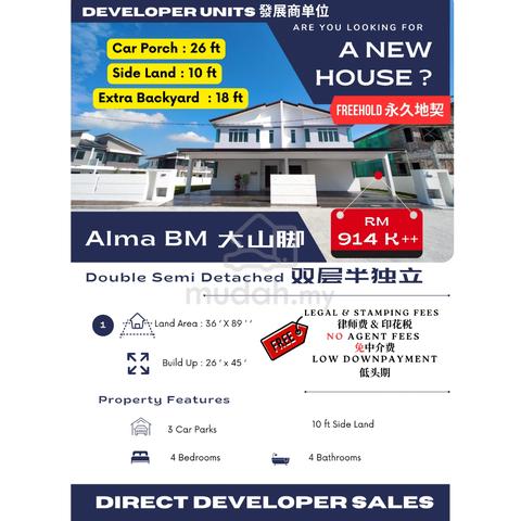 New Double Storey Semi Detached house for Sale at Alma Bukit Mertajam 1