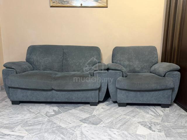 Grey Fabric Sofa and Armchair Set (3+2+1) - photo 2 of 2