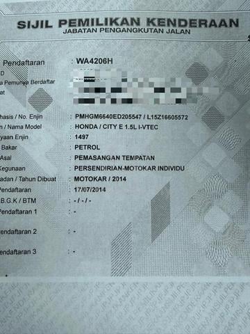 2014 Honda CITY 1.5 E MY14 GM6 (A) FULL LOAN - 4