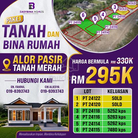 Pakej Rumah Alor Pasir, Tanah Merah 295K! 1