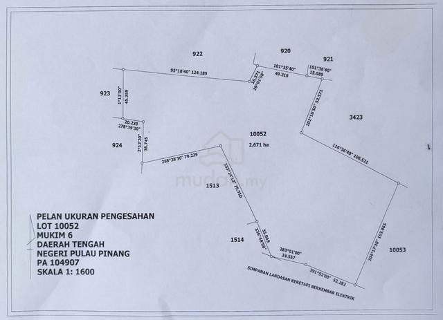 6.60 Acres Land for Rent– Jalan Baru, Penang | Residential 1