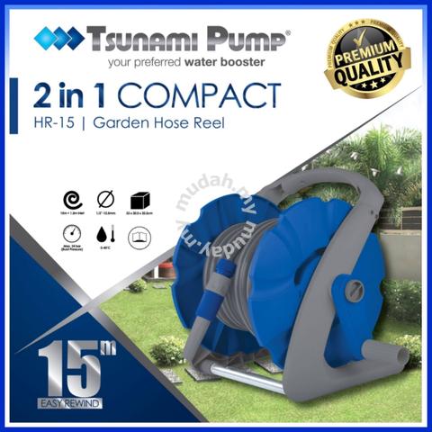 Tsunami Pump 1/2 x 20m Automatic Retractable Garden Hose Reel / Hos Air  Kekili / Getah Paip HC-20