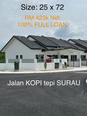 Teres 1 Tingkat TERBESAR 25x72 Meru Freehold Rezab Melayu Tepi Surau 1