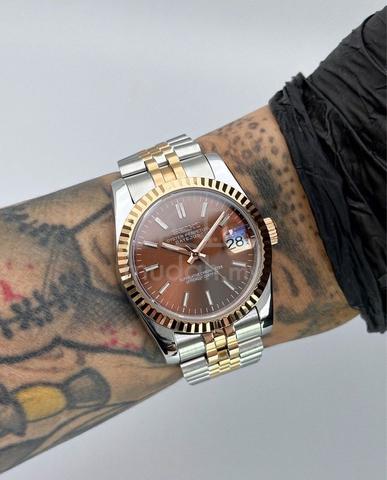 Custom Seiko Mod 2-tone Chocolate Rose Gold - Watches & Fashion 