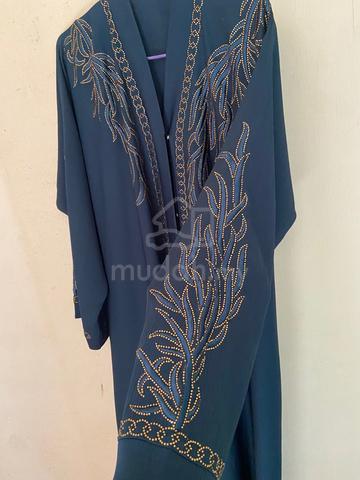 Baju Abaya size XXL Teal Blue - photo 3 of 4