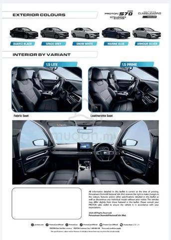 2026 New Proton S70 1.5L NA - OPEN FOR BOOKING - 2