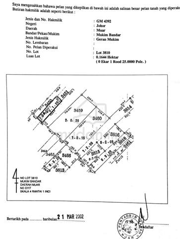 Jual Segera Tanah Jalan Junid, Muar (CASH BUYER ONLY) - MALAY RESERVED 1