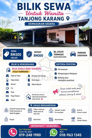 Bilik Sewa Tanjong karang 1