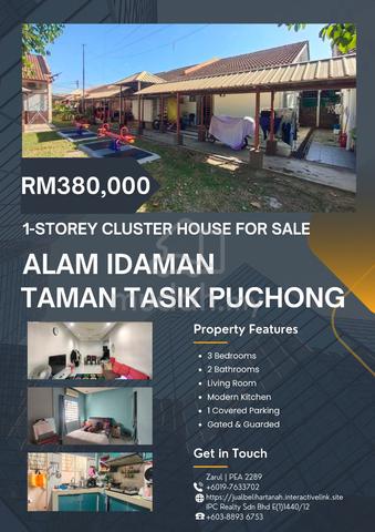 Rumah 1 Tingkat Mampu Milik Di Taman Tasik Puchong 1