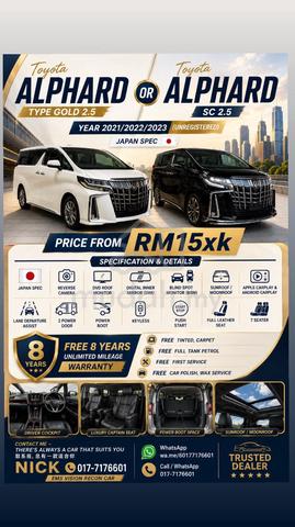 2021 Toyota ALPHARD 2.5 Type Gold / SC (Unreg) - 1