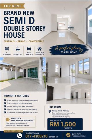 Semi-D House Taman Panchor Damai Basic Fittings Nibong Tebal NEAR USM 1