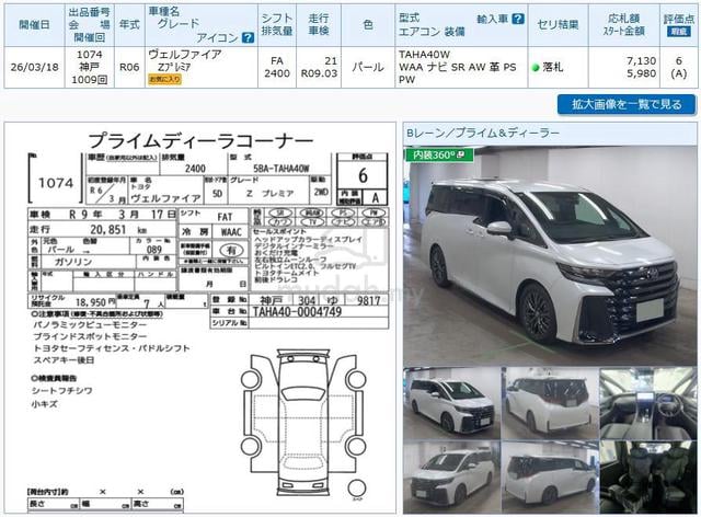 2024 Toyota VELLFIRE 2.4 Z BLACK INTERIOR GRADE 6A - 4