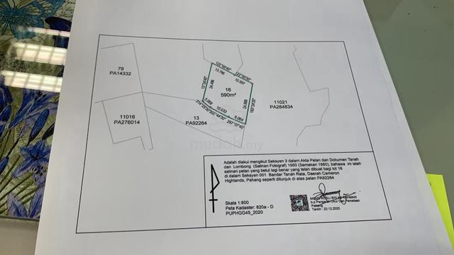 Tanah di Bandar Tanah Rata untuk Dijual 2