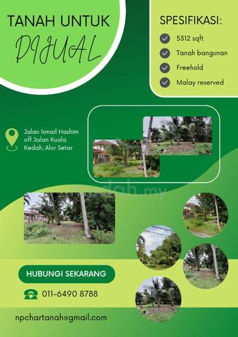 Lot Banglo Freehold Alor Setar – Jalan Ismail Hashim 1