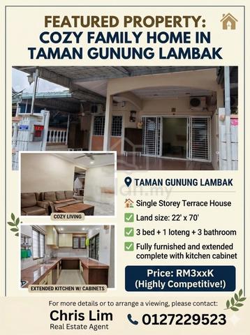 For Sale📍 Taman Gunung Lambak 1