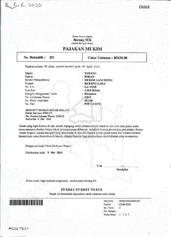 tanah ganchong, pekan, phg untuk dijual 1