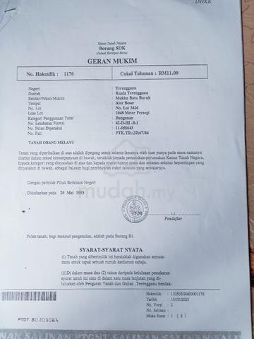 Tanah Tepi Jalan Untuk di Sewakan di Kuala Terengganu 1