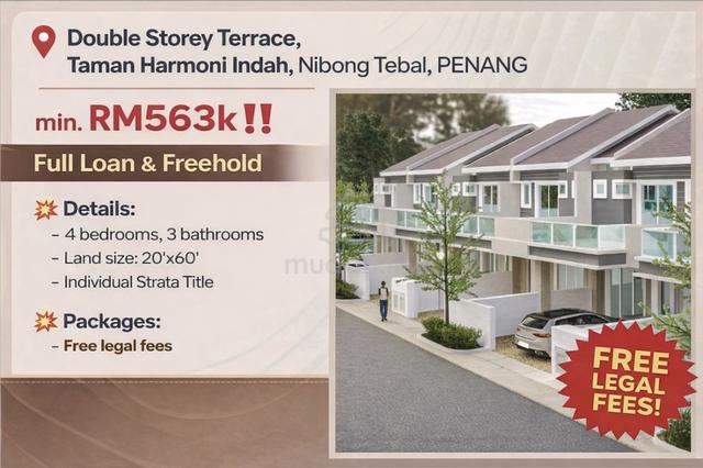 Teres 2 Tingkat Taman Harmoni Indah, Nibong Tebal Penang 1