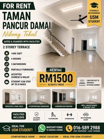 Taman Pancur Damai Gated Guarded with Facilities , Nibong Tebal 1