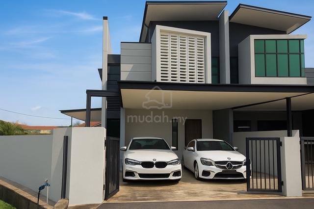 Double Storey Corner House at Holmestown in Kota Samaraha for Sale 2