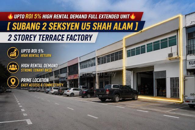 【Roi 5.8%】🔥FIRE SALES🔥 FULL RENOVATED SUBANG 2 SEKSYEN U5 FACTORY 1