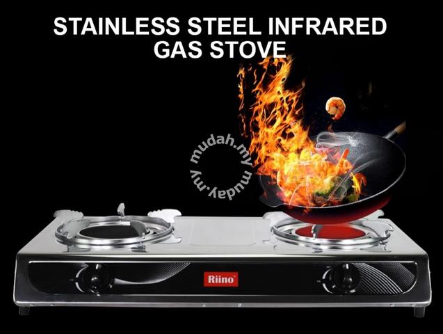 riino infrared tempered glass top gas stove