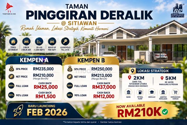 Rumah Perakku3 di TAMAN PINGGIRAN DERALIK @ SITIAWAN 1