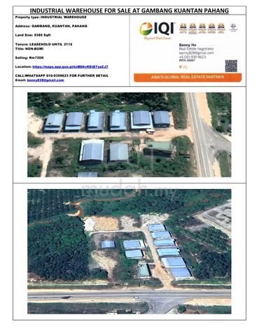Industrial Warehouse For Sale at Gambang Kuantan Pahang 1