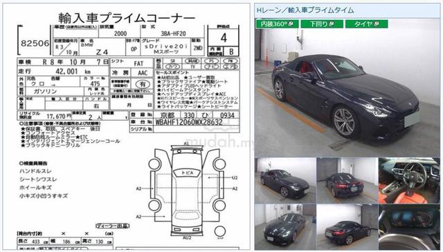 2021 Bmw Z4 2.0 SDRIVE 20I MY19 G29 HUD Japan Urg - 2