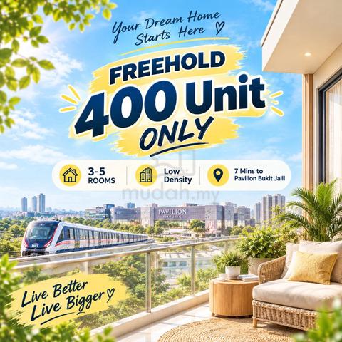 NEW Hilltop FREEHOLD @ 400 Unit - Near Pavilion 2 Mall - FREE Furnish 1